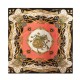 Capsule temporelle – Foulard carré en 100% soie, 55 x 55cm rouge