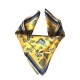 Foulard carré en 100% soie (55cmx55cm) imprimé motif ‘Etriers’