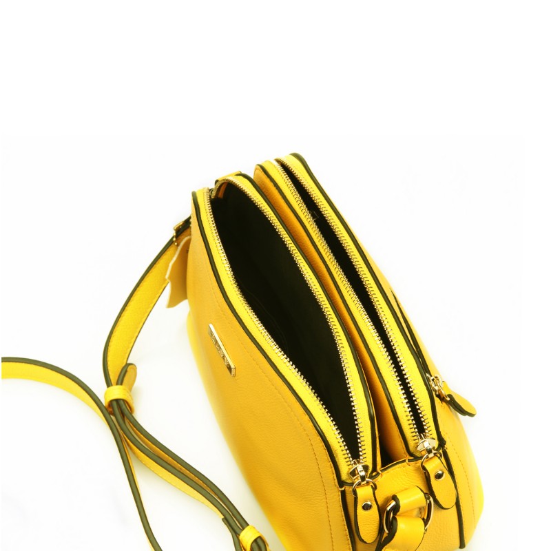 que thrice in english thrice bolso de cuero de grava colore amarillo que thrice in english thrice bolso de cuero de grava colore amarillo
